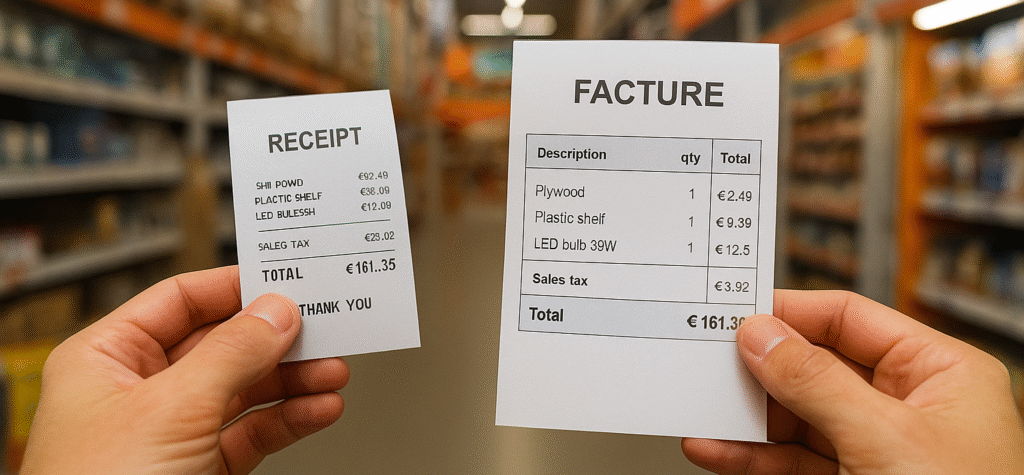 LMNP : facture ou ticket de caisse