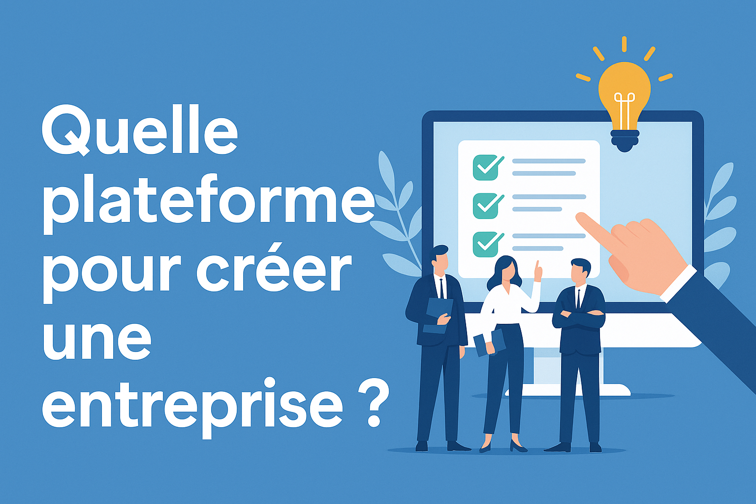 Quelle plateforme pour créer une entreprise ?