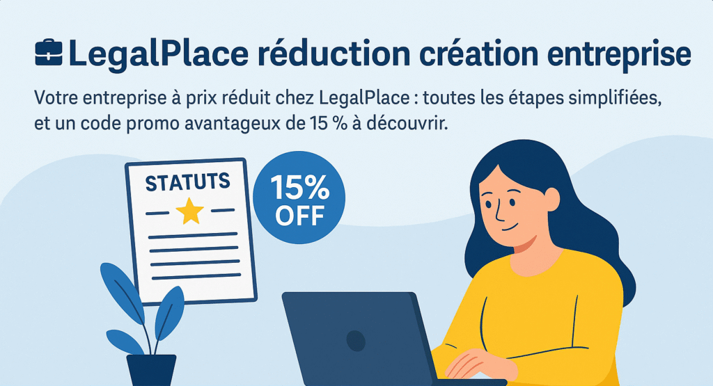 Legalplace réduction création entreprise