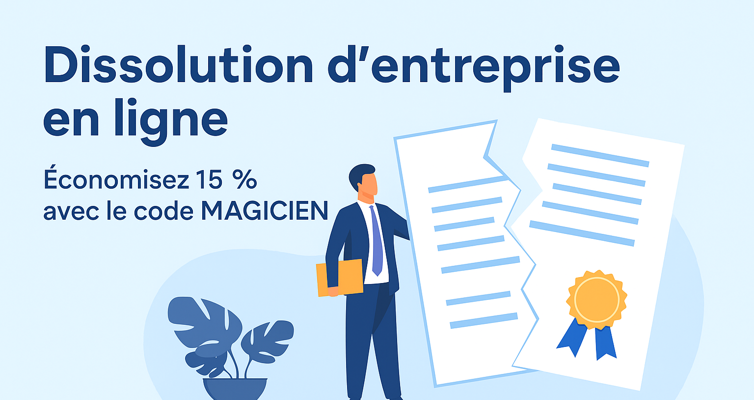 Dissolution d'entreprise en ligne