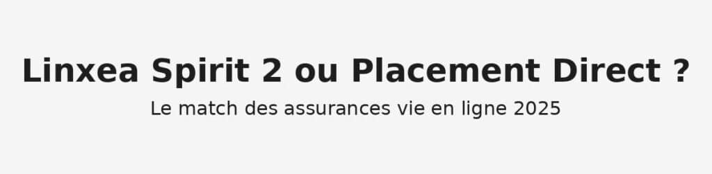 Linxea Spirit 2 ou Placement direct ?