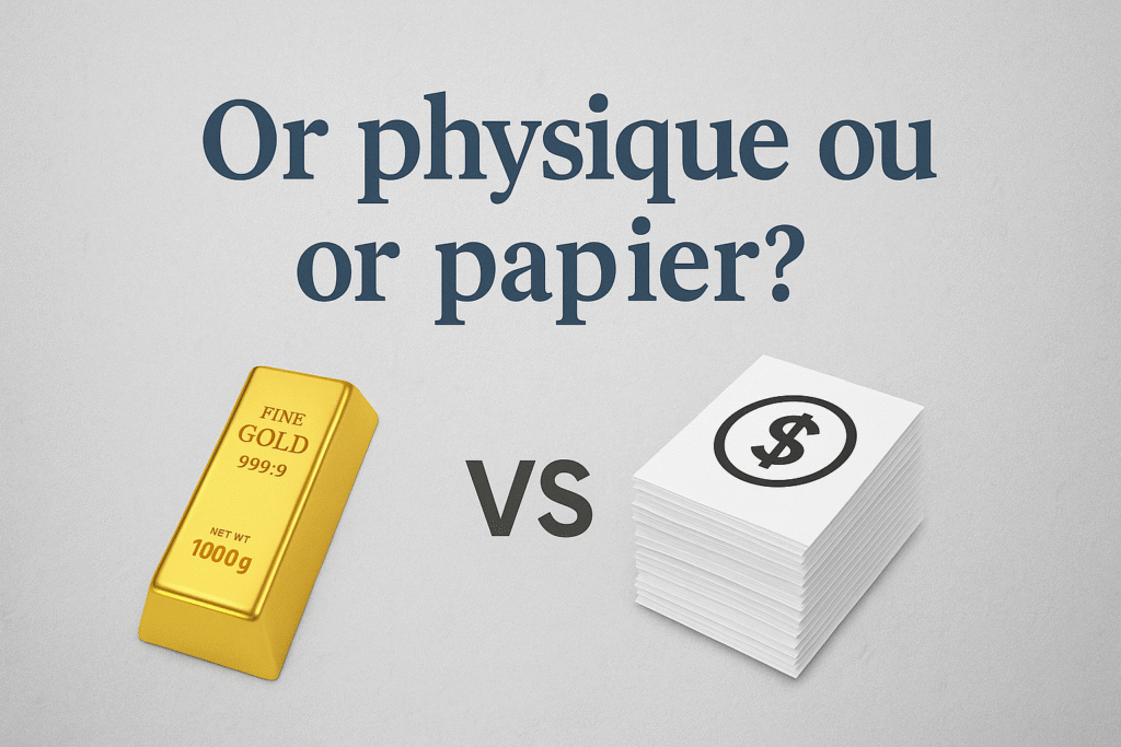 Or physique ou or papier ?