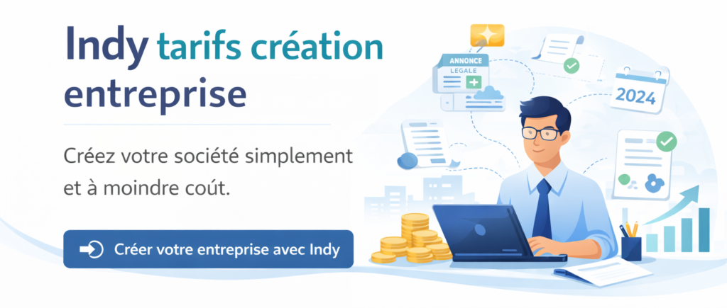 Indy tarifs création entreprise